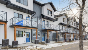Modern StreetSide Calgary townhomes available for first-time home buyers beginning their homeownership journey.